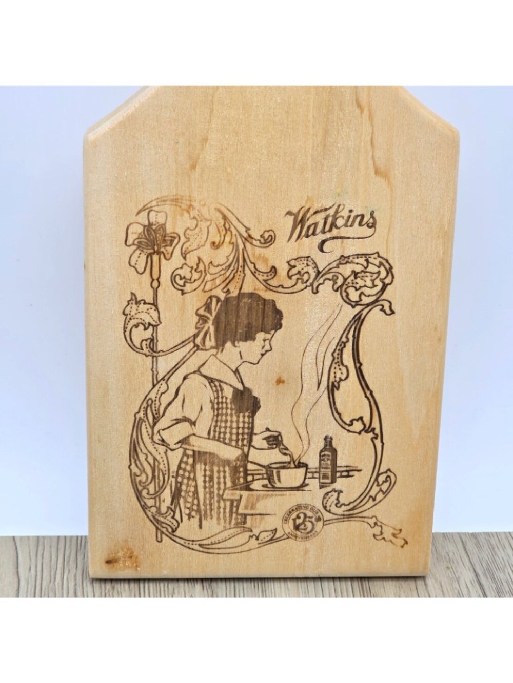 Rustic Watkins Engraved Wood Cutting Board Vintage Farmhouse Kitchen Wall Decor - Picture 2 of 10
